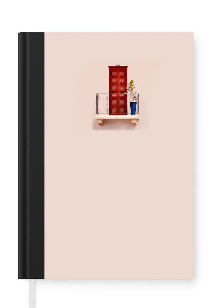 MuchoWow® Notizbuch Tagebuch Haushaltsbuch Notebook A5 Tür - Rot - Pastell - Architektur - Notizblock - Notizheft - Notebook - Schreibblock - Papier